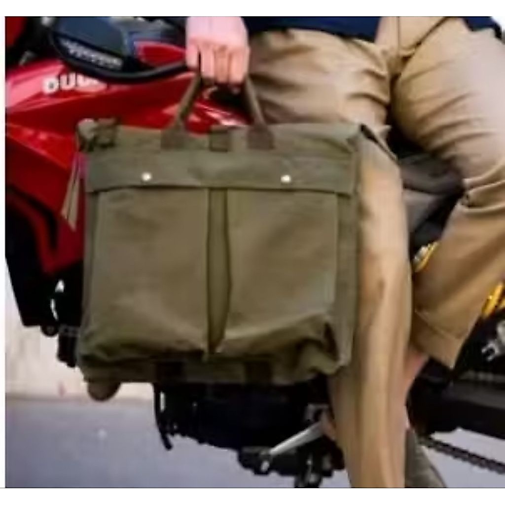 Tote Bag Pria Tas Tote Multifungsi Pria Model Pilot Helm Warna Army Tas Multifungsi Tas Pilot Helm T