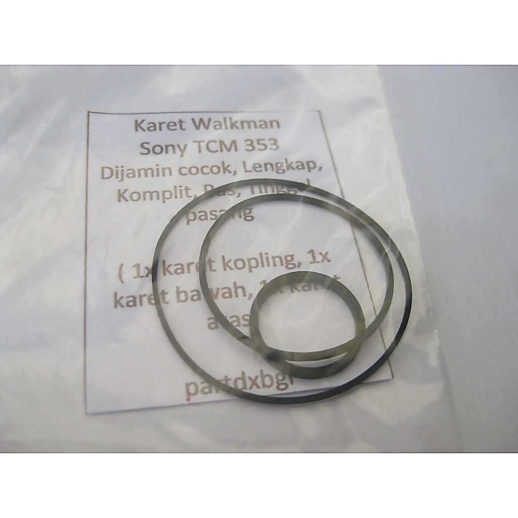 Karet untuk Walkman Sony TCM 353 Komplit siap pakai