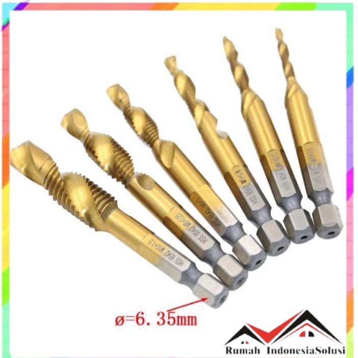 

- WALFRONT Mata Bor Drill Bit Countersink HSS M3-M10 6 PCS -