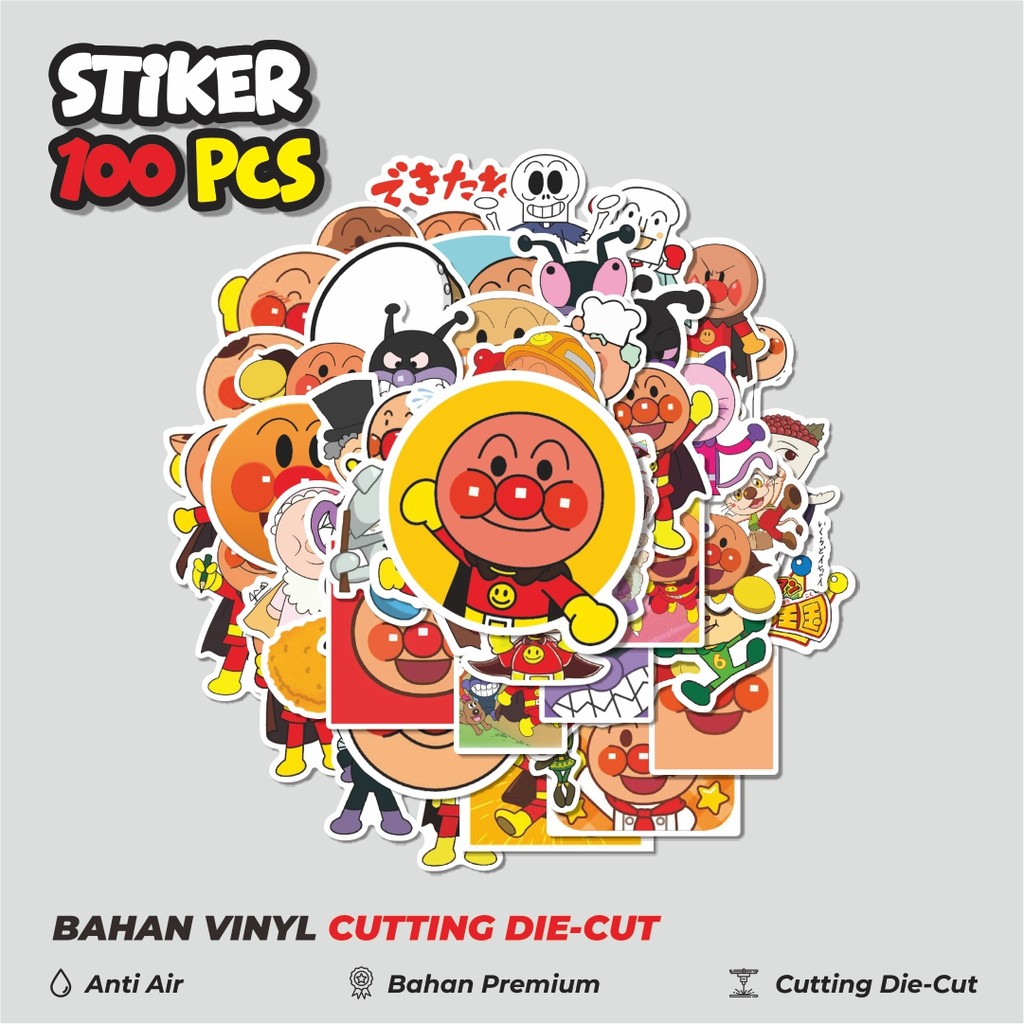 

Terbaru! 50 pcs Stiker Kartun Anpanman Char Mix 1 Dekorasi Lucu Kreatif untuk Notebook, Skateboard, HP