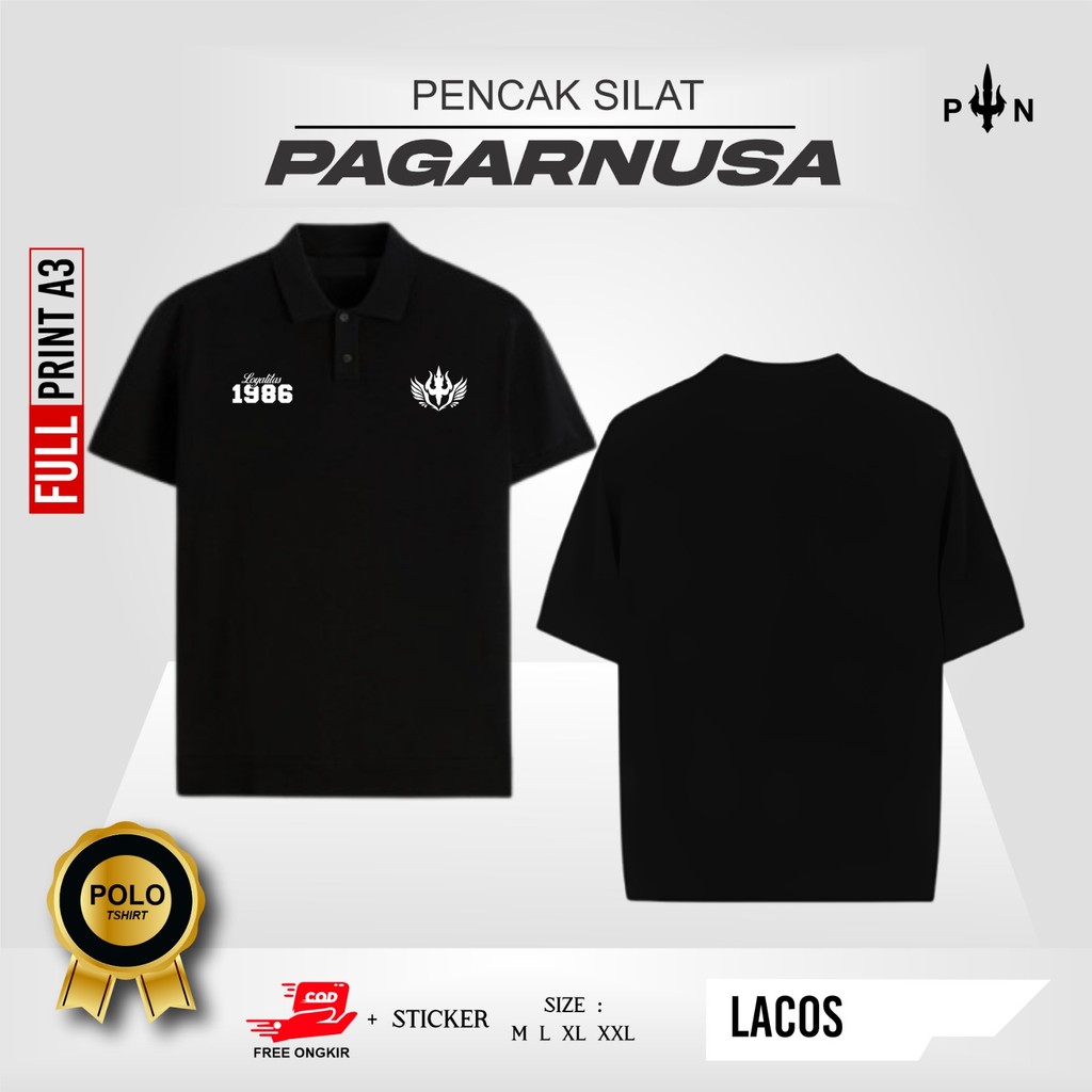 Kaos Polo Pagar Nusa Loyalitas 1986 Sablon Bordir By Gallery Atribut