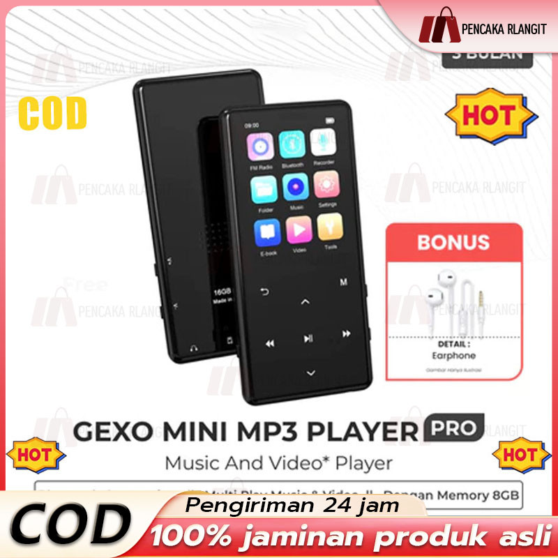 GEXO MP3 PRO Digital Audio Video Player 1.77 Inch Bluetooth 4.2 500mAh DAP MP4 Digital Audio Player 