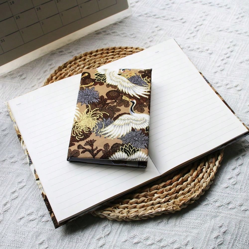 

Fromthenon 1PC A5 A6 Weeks Red-Crowned Cranes Roam The Flowers Cloth Book Cover Planner Journal Office Stationery Supplies