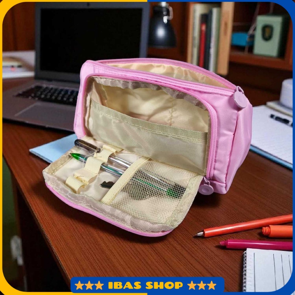 

Tempat Pensil Multi Layer Pencil Case Pouch Stationery - JM01