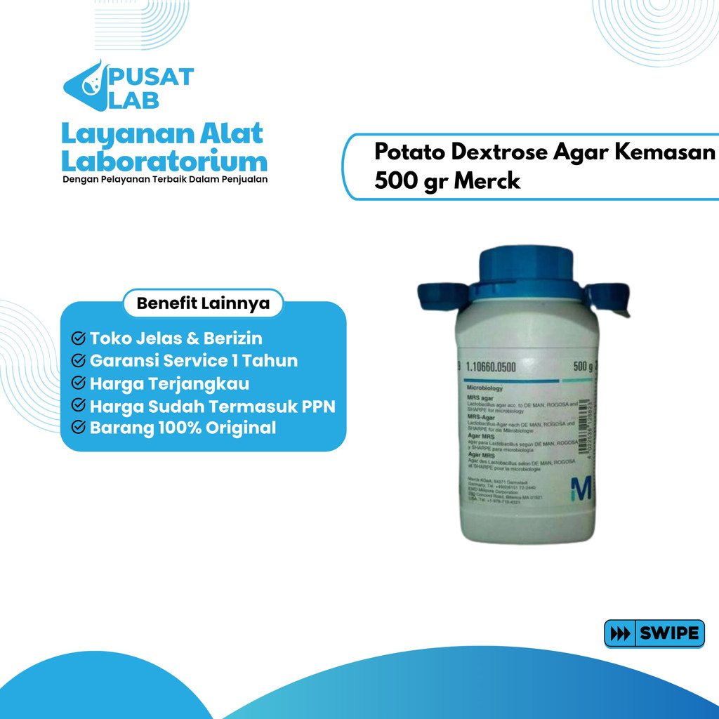 POTATO DEXTROSE AGAR MERCK 500 GRAM 110130 / 1.10130.0500 PDA