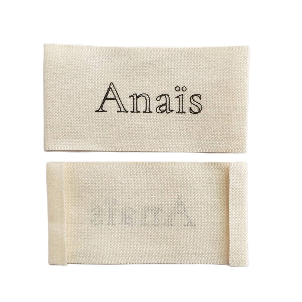 

Custom Logo 100% Organic Cotton Label Printed Baby Clothing Tags Soft Eco Friendly Name Label