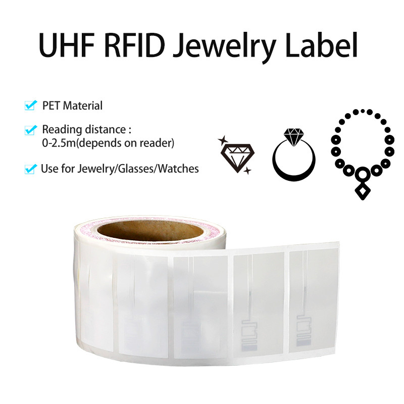 

1000pcs 860-960Mhz UHF RFID Tag Passive 4m Read Range PET Material RFID Jewelry Label for Jewelry Management