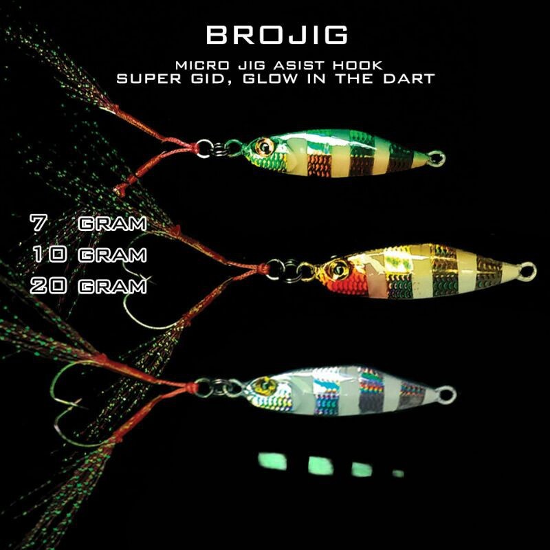 PROMO micro jig 10g 20g 7g gid micro jig seat asist hook umpqn micro jig metal jig kiler metal jig g