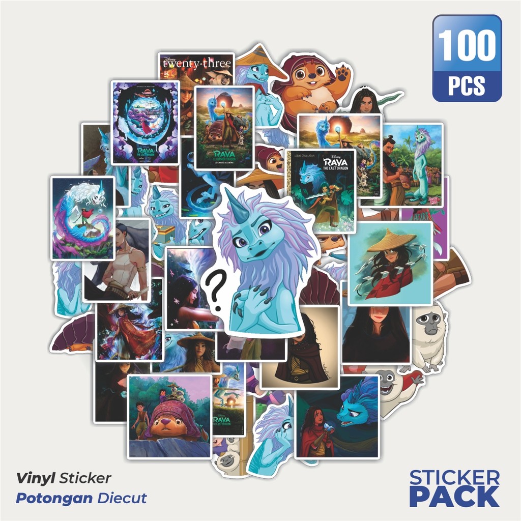 

Super Hemat! 100 PCS Stiker Kartun Raya and the Last Dragon Waterproof Aesthetic- Untuk Laptop, Motor, dan Helm - Paper Stationery Pack