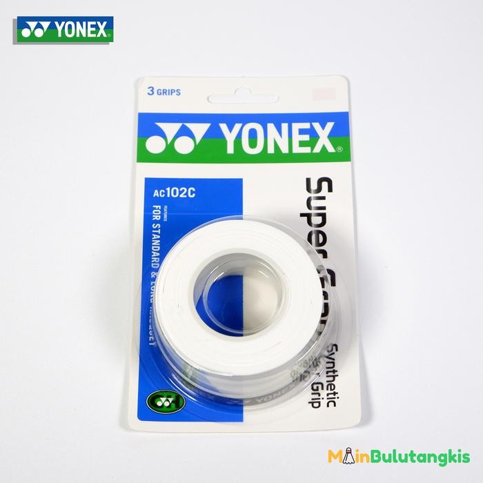 promo Grip Raket Badminton / Grip YonexSP AC 102 EX 3 Super Grip Original - Putih terlaris