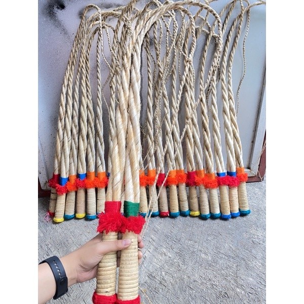 $ (Bisa COD) Cambuk Pecut Rami Kuda Lumping Cambuk Rami Panjang -+ 200cm BESAR JUMBO Foto Asli &