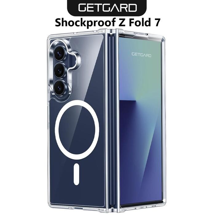 Case for Samsung Galaxy Z Fold 7 Untuk Fold7 5g Getgard Hybrid Magnetic MagSafe Casing Casing Clear 
