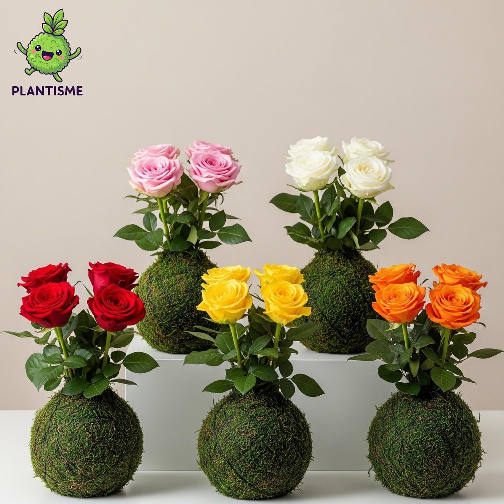 Mossball – Bunga Mawar Lumut Merah Kuning Oranye Pink Putih Portulaca Grandiflora Moss Rose Tanaman 