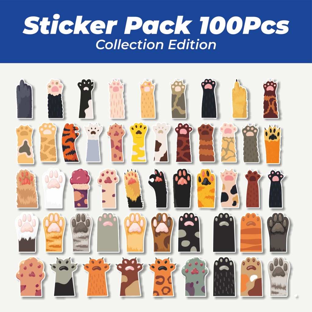 

Hot Stiker Cute Animal Hand Paw [Cakar Tangan Hewan] Lucu Anti Air Stikers Berperekat Waterproof Sticker Decal Buat Motor Helm Buku Journal Koper Casing HP Laptop Botol Minum