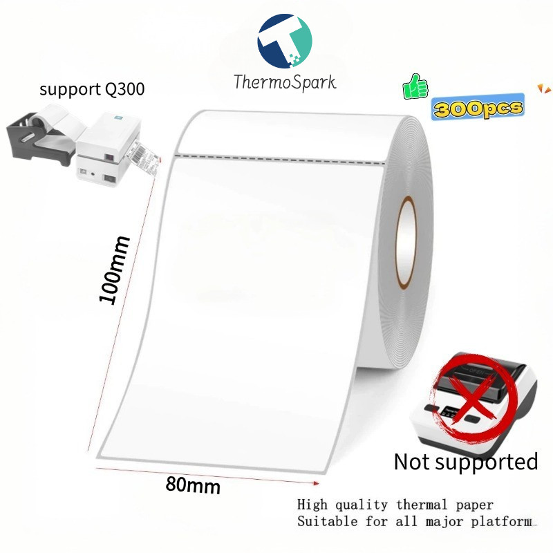 

STICKER KERTAS THERMAL LABEL 80X100 MM 300pcs EMBAR