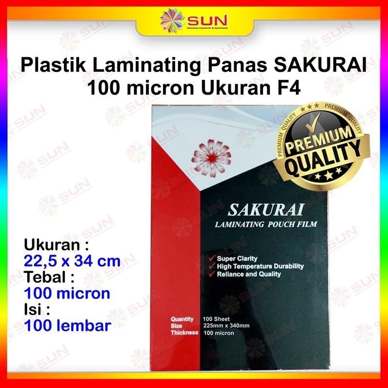 

Plastik Laminating Sakurai / GKTech Laminasi Panas Hot Laminating 100 mikron [WR]