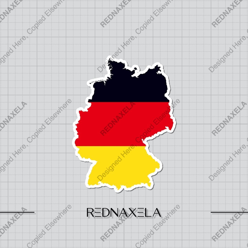 

Stiker Vinyl Germany Map Stiker Koper Outdoor Waterproof Sticker