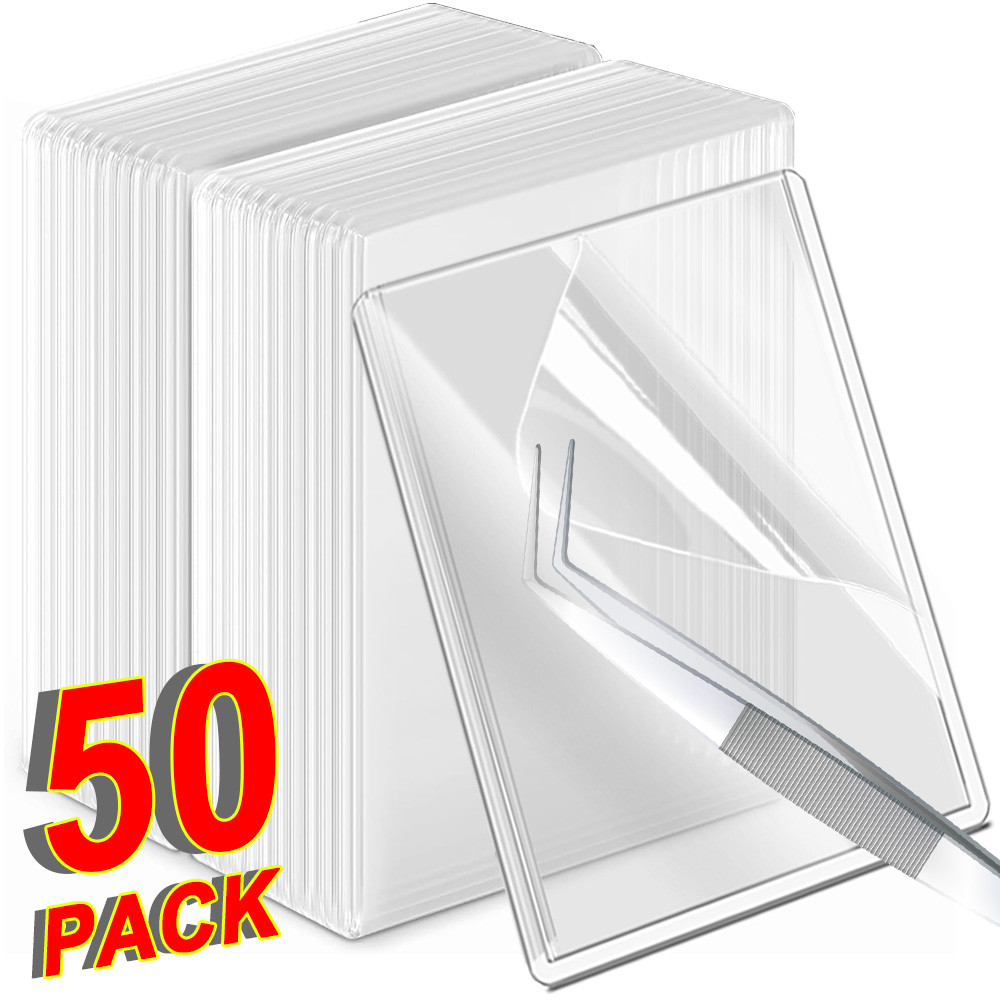 

1-50PCS Transparent Korean Kpop Card Sleeve with Protective Film Clear Card Holder Idol Photo Game Card Toploaders Covers 35PT