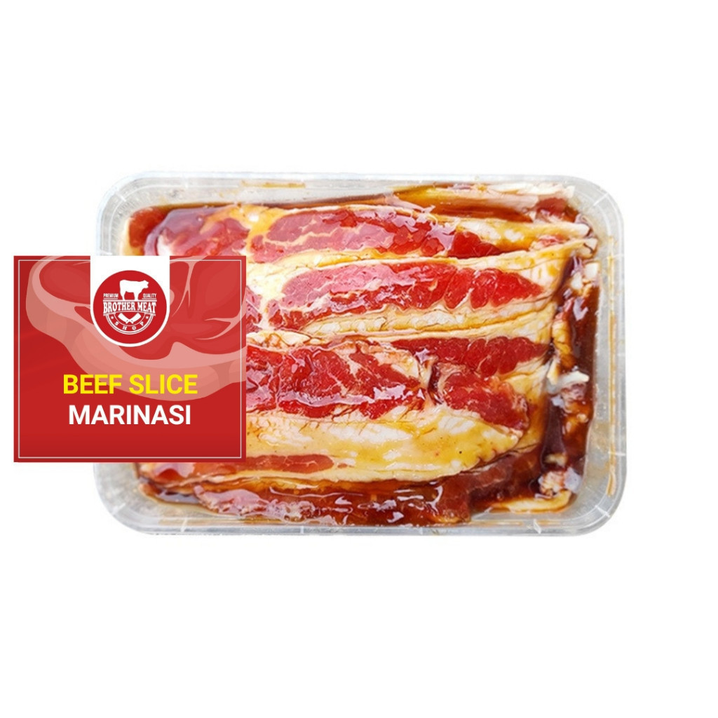 

Beef Slice Marinasi, Daging Sapi dengan Saus Marinasi 500gr - Brothermeatshop