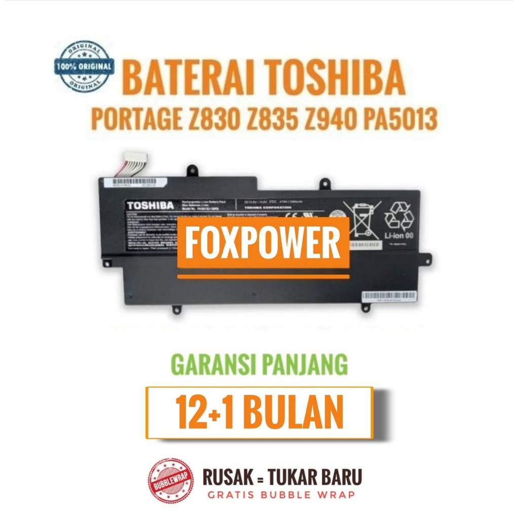 Original Baterai Toshiba dynabook R631 R632 R632/f PA5013 PA5013U-1BRS