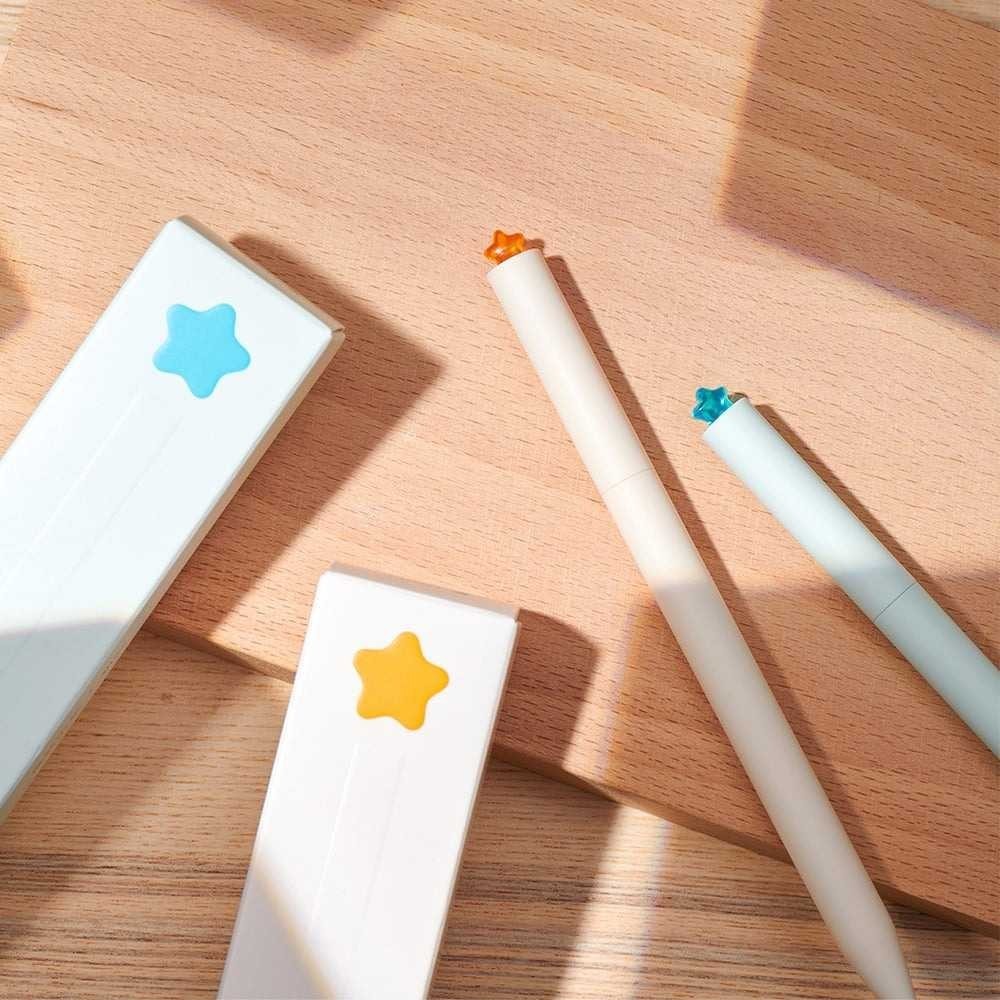 

TAMSTRE Kaco Pena Pulpen Gel Dual Ballpoint Black Ink Star Deco 0.5mm 1 PCS - K1055