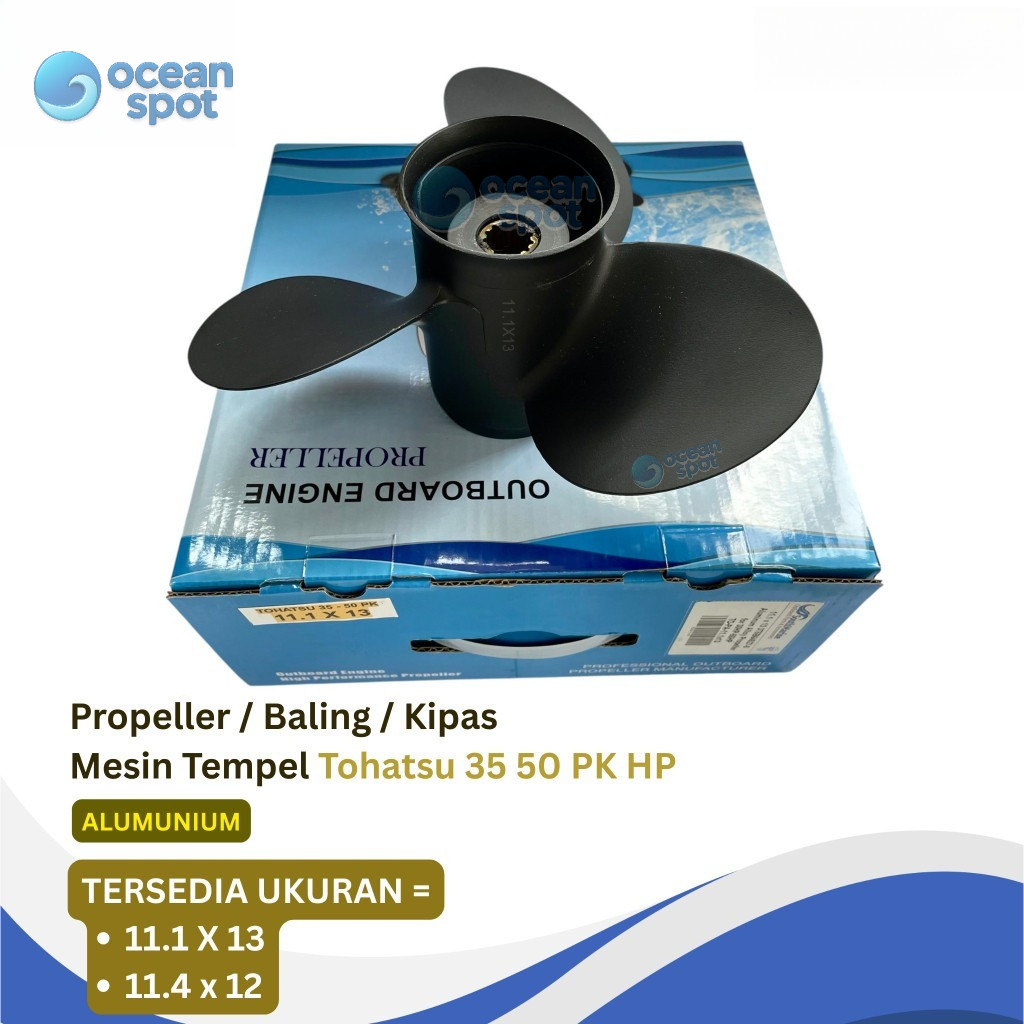 Propeller / Baling-Baling / Kipas Mesin Tempel TOHATSU 35 - 50 PK HP ( ocean spot )