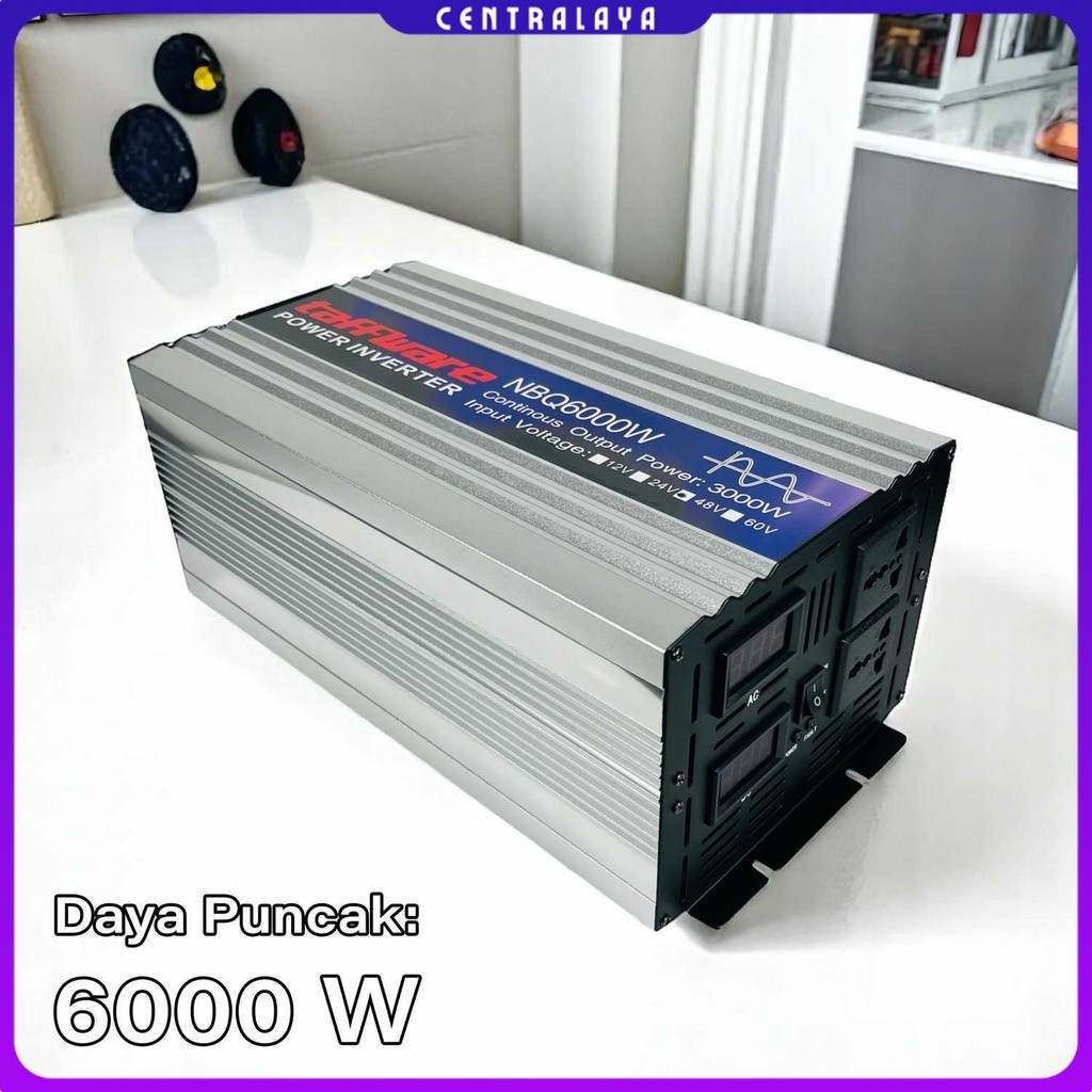 Taffware Power Inverter Mobil Pure Sine Wave DC 48V to AC 220V 6000W - NBQ6000W