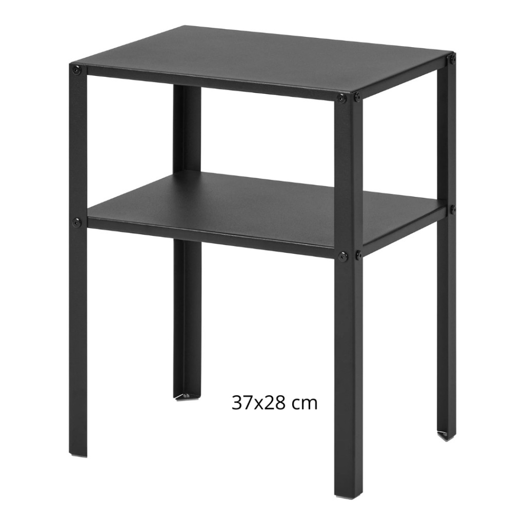 IKEA Meja samping tempat tidur, hitam, 37x28 cm