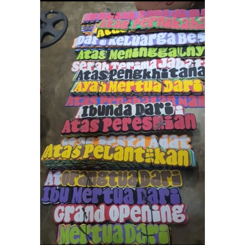 Spon ucapan papan bunga