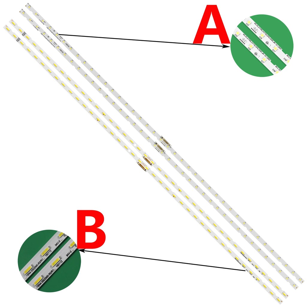 LED strip for UE55NU7472 UE55NU7475 UE55NU7025K UE55RU7100 UE55NU7302K UE55NU7022 UN55NU7100G UN55RU