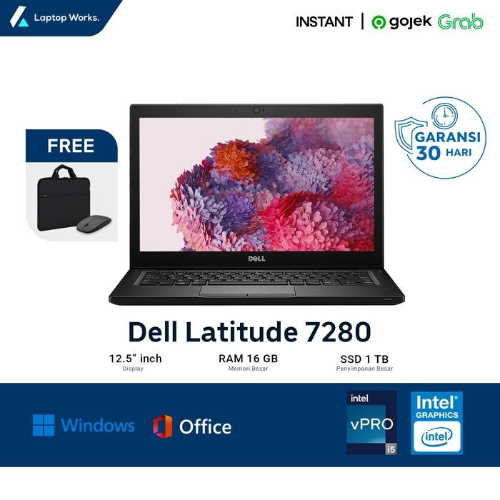 Laptop Dell Latitude 7280 I5 Gen 7 Ram 16gb Ssd 512gb Bonus Tas & Mouse Wireless