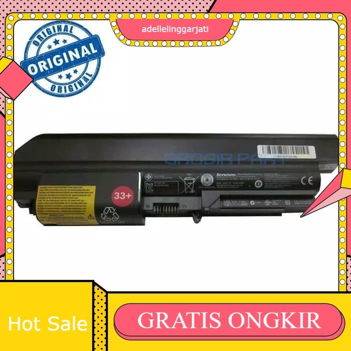 Baterai Laptop ORIGINAL Thinkpad R400 R61 T400 T61 14 - Black