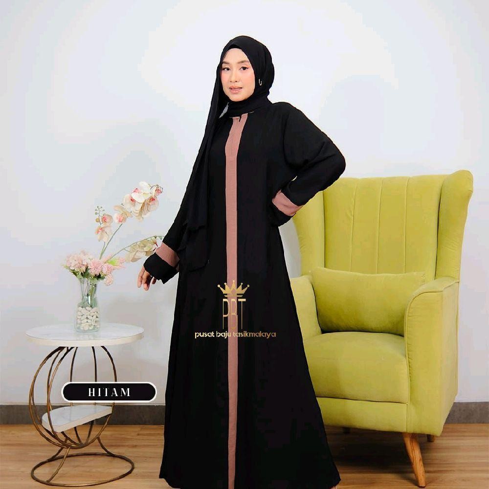Abaya Hitam Turki Arab / AbayaTurkey Wanita Remaja Muslim Maxi Dewasa Mewah Dress Basic