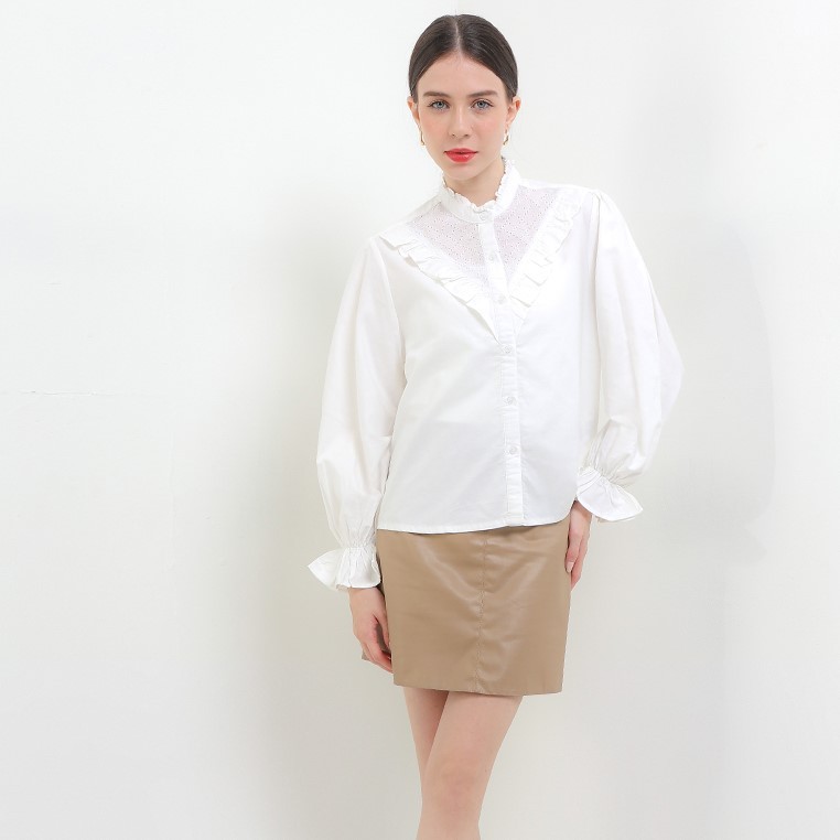 X EIGHT Reeva Shirts - Kemeja Kreh Ruffle