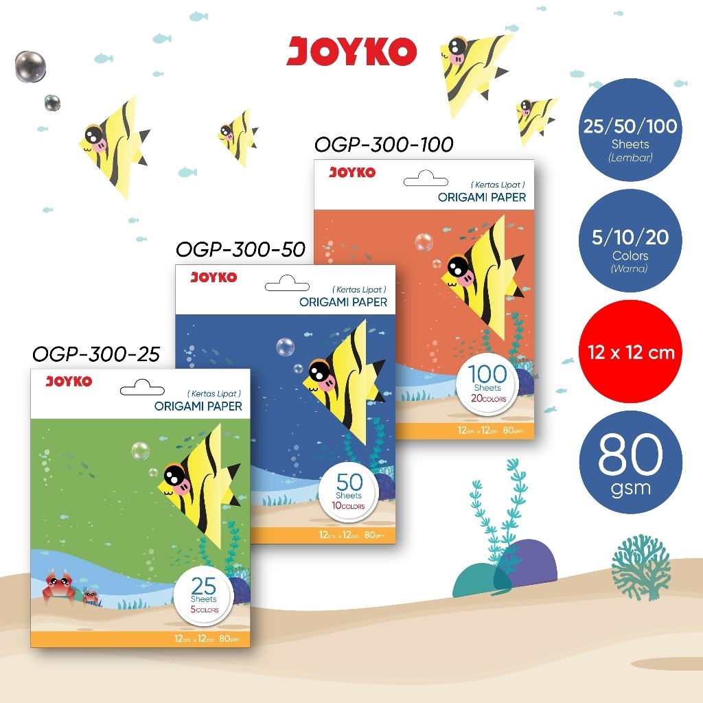 

BPP Origami Paper Kertas Lipat Seni Joyko OGP-300 12 x 12 cm