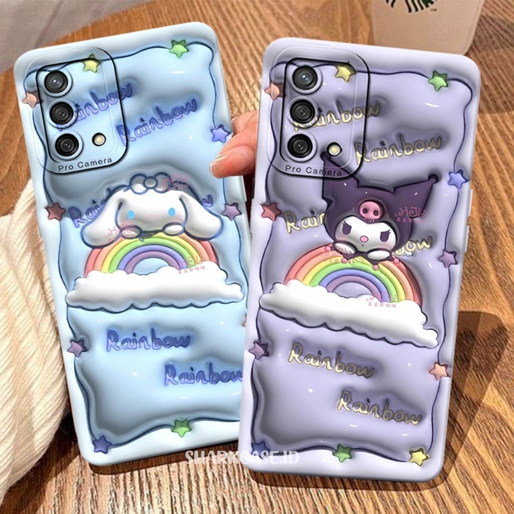 [SHARKCASE] Softcase OPPO A74 4G A95 A36 A76 A96 A52 A72 A92 A33 A53 A32 Motif Timbul Hello Kitty Ku