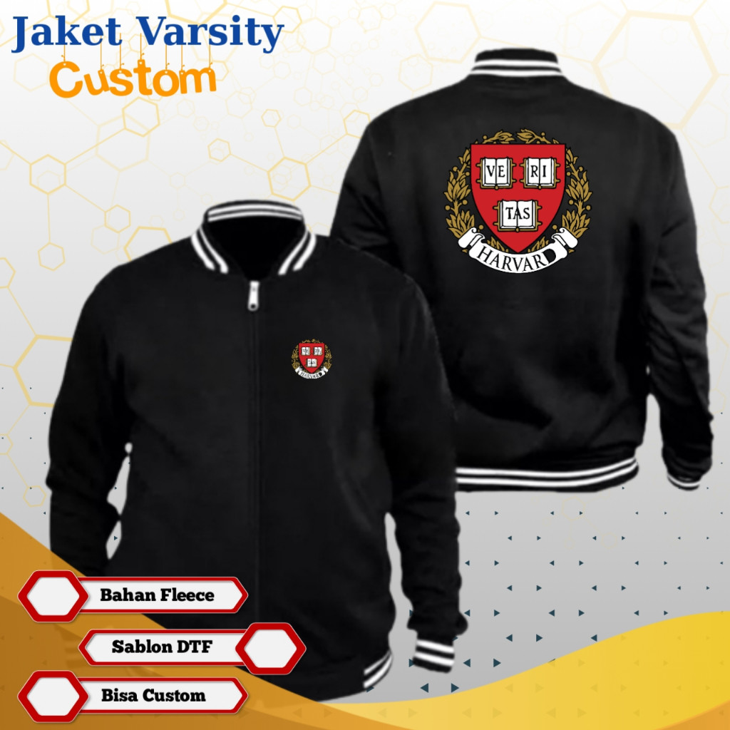 Jaket Harvard University Jaket Varsity Custom 7 Bahan Premium