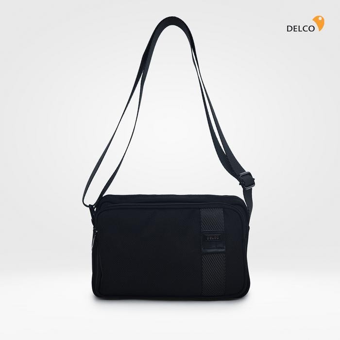ORIGINAL Tas Pria Delco by Elizabeth Sling Bag 0716-0810 - Black