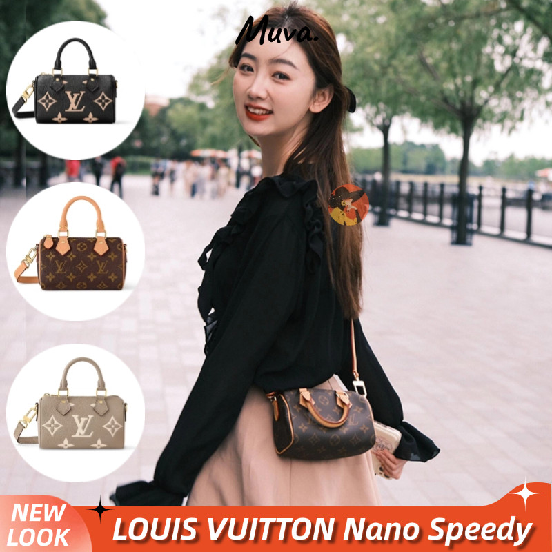 Louis Vuitton LV NANO SPEEDY Women/Shoulder Bag Wanita / tas bahu / tas kurir