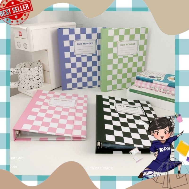 

NEW TREND NEXT TIME A5 - 6 Ring Hard Cover Binder CHESTER Our Moment RIBBON