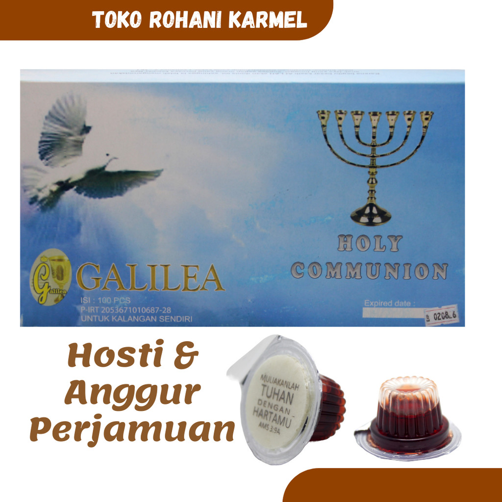 PAKET HOSTI DAN ANGGUR (GALILEA) / HOSTI KECIL / ANGGUR PERJAMUAN