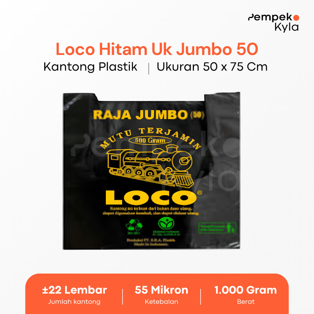 PLASTIK LOCO 50 HITAM TEBAL GROSIRAN (KARUNGAN)