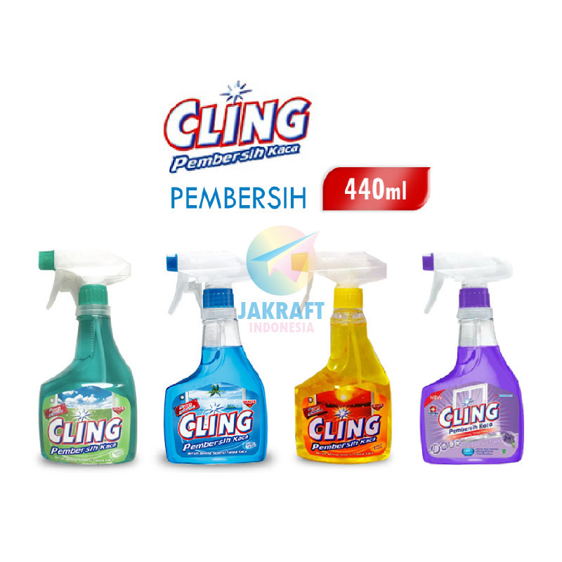 Cling Botol Spray 440ml - Pembersih Kaca Spray