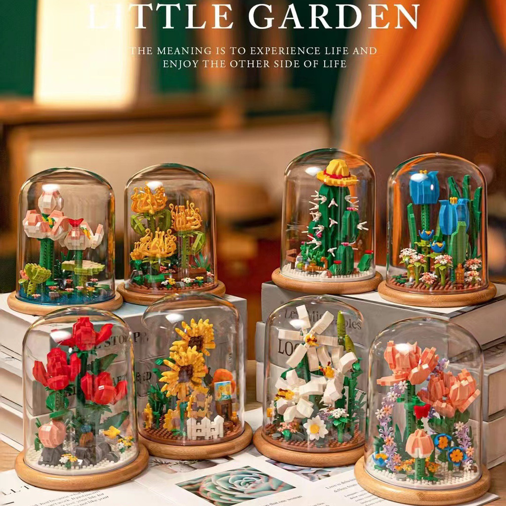 ASSSTREYKO Mainan Balok Susun Bunga Mawar Flower Dome LEGO 684 Bricks - P1170