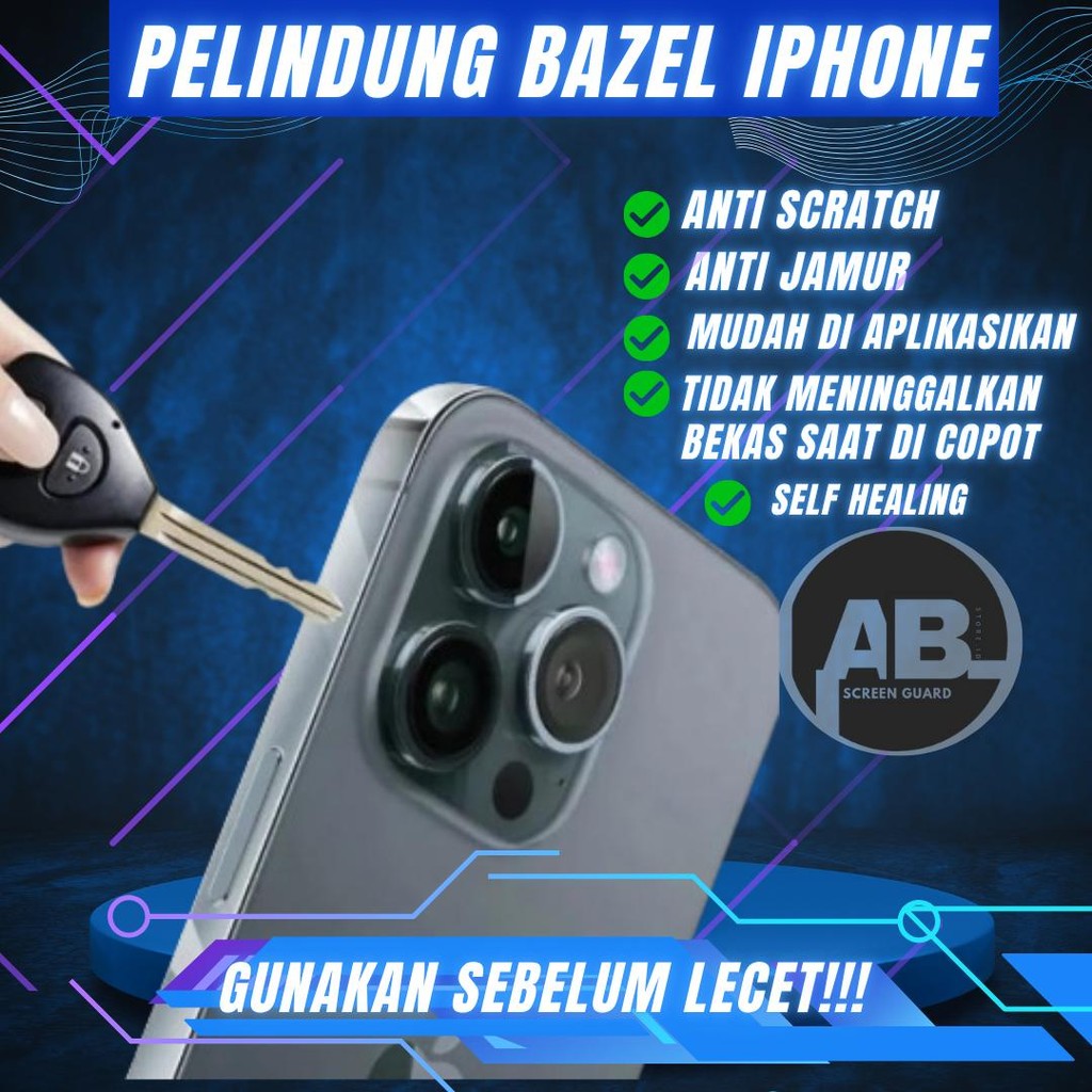 Pelindung Bezel iPhone Hydrogel – Anti Gores & Anti Lecet Premium