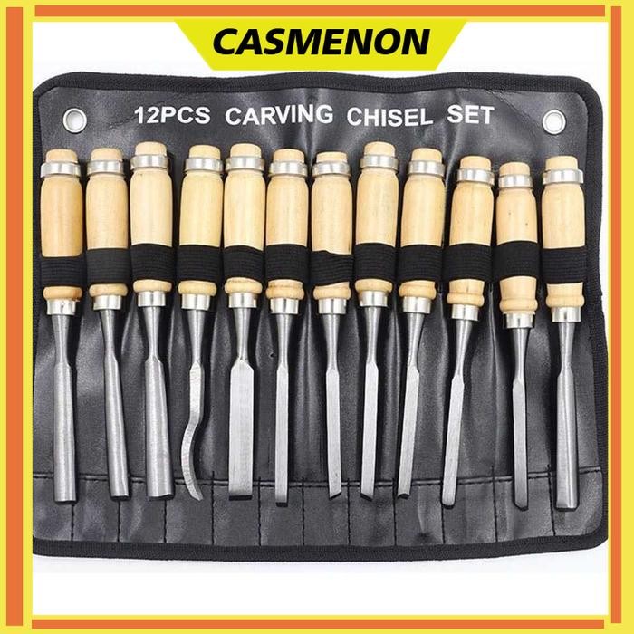 

Set Pi-Sau Ukir Pahat Kayu 12 in 1 Wood Carving Art Knife -MU05