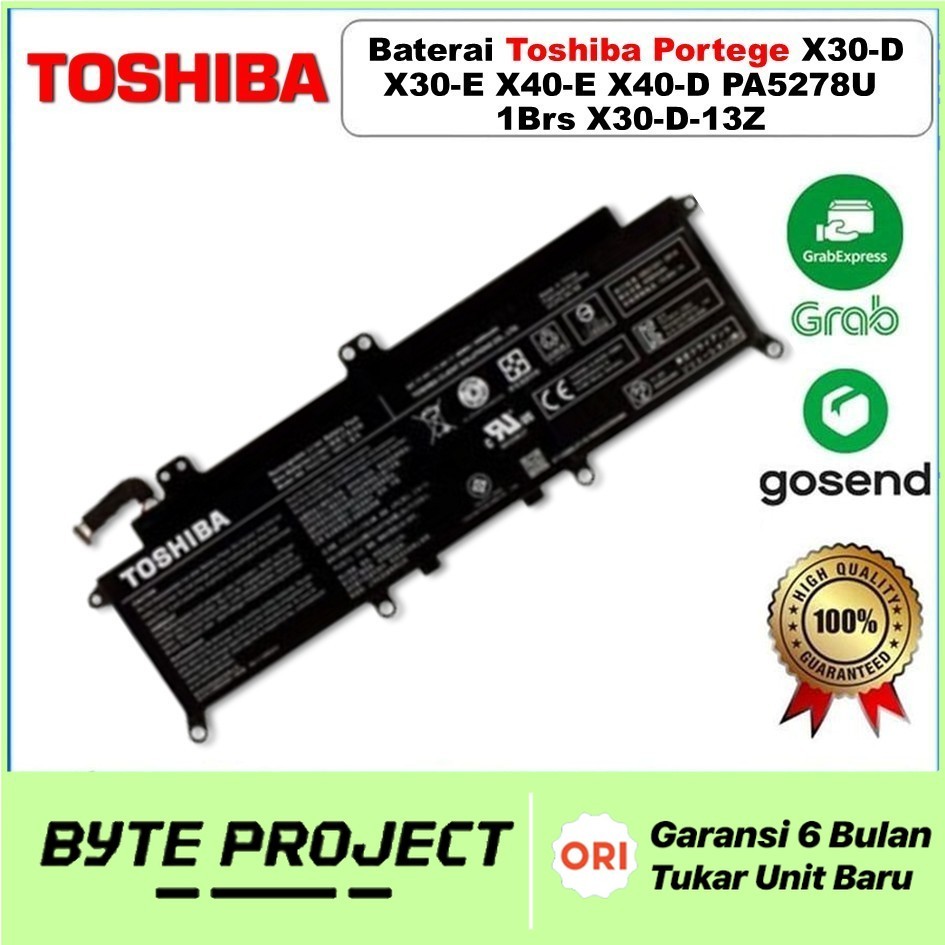 ORI Baterai Toshiba Portege X30-D X30-E X40-E X40-D PA5278U 1Brs X30-D-13Z