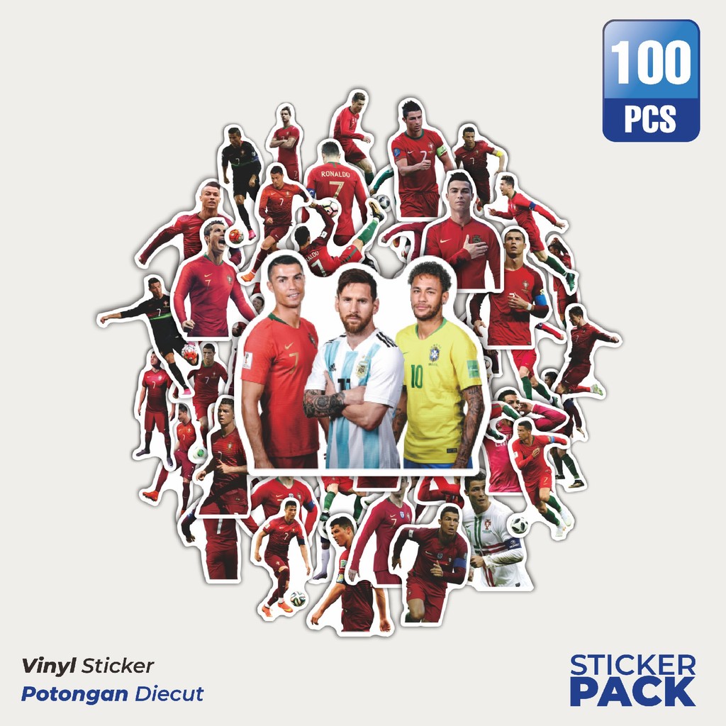 

Stiker Vinyl Stiker CR7 Portugal V2 Waterproof Aesthetic- Untuk Laptop, Motor, dan Helm - Paper Stationery Pack