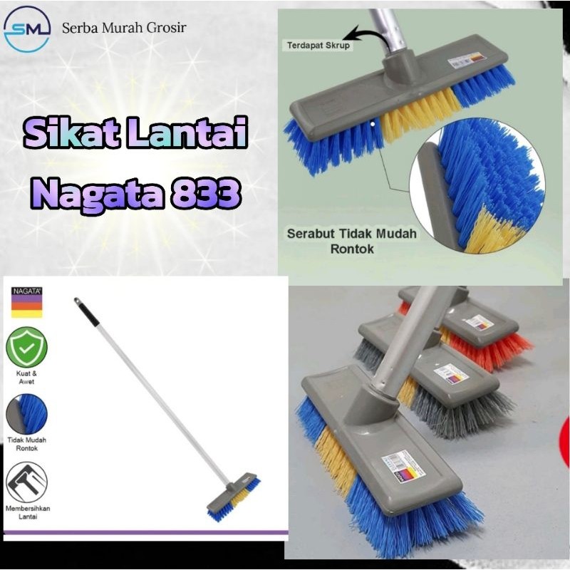 Sikat Lantai/Sukat kamar mandi/Sikat Dorong/Sikat Lantai Nagata 833