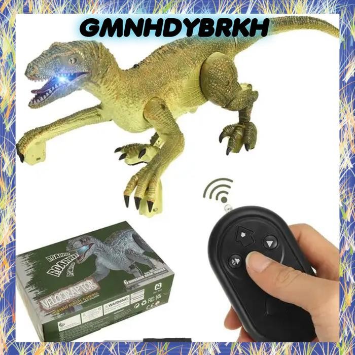 RC DINO / DINOSAURUS VELOCIRAPTOR MAINAN REMOTE CONTROL ROBOT DINOSAUR - GREEN